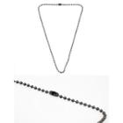 Metallic Chain Necklace Black - One Size