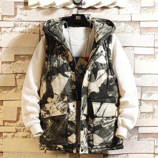 Padded Camo Print Vest