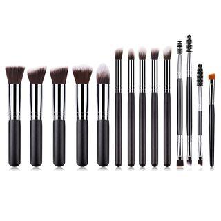 Set Of 14: Makeup Brushes Tm-96 - 14 Pcs - Black - One Size