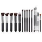 Set Of 14: Makeup Brushes Tm-96 - 14 Pcs - Black - One Size