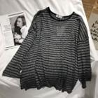 Striped Sweater Gray - One Size