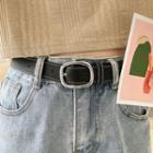 Faux Leather Contrast Stitching Belt
