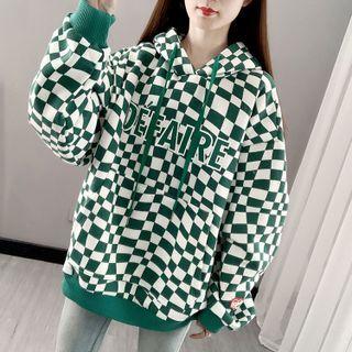 Checkerboard Lettering Hoodie