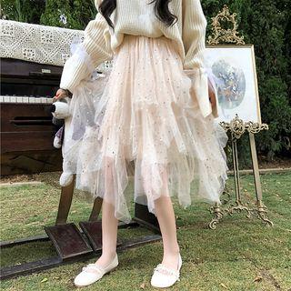 Mesh Skirt Almond - One Size