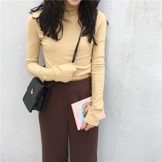Mock Neck Knitted Pullover