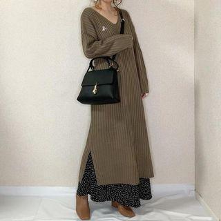 Long-sleeve Knit Maxi Dress (various Designs)