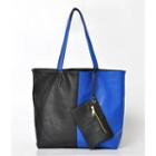 Reversible Two-tone Tote Blue - One Size