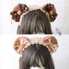 Bear Ear Bow Lolita Lace Headband