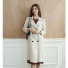 Double-breasted Knit Coat & Sash
