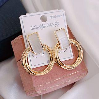 Layered Hoop Drop Earring 1 Pair - One Size
