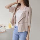 Short-sleeve Cropped Trench Jacket