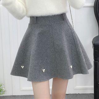 Embellished Sweater / A-line Skirt / Set