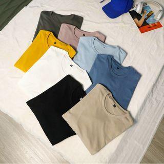 Plain Round-neck Oversize Tee