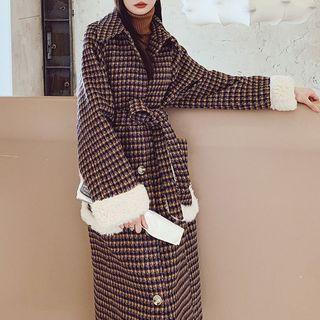 Panel Color Block Medium Long Jacket