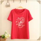 Phoenix Printed Short-sleeve Top