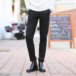 Flat-front Wool Blend Pants
