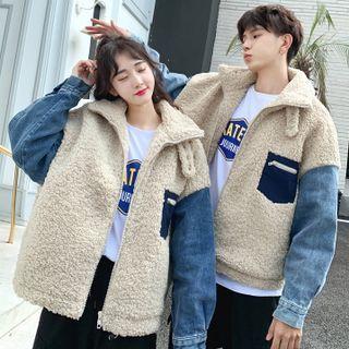 Couple Matching Denim Panel Jacket