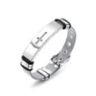 Fashion And Simple Cross Strap 316l Stainless Steel Bracelet Silver - One Size
