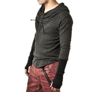 Cowl Neck Drawstring Hoodie