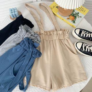 Paperbag High-waist Wide-leg Jumper Shorts