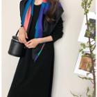 Round-neck A-line Knit Dress One Size