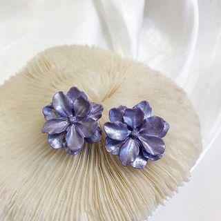 Resin Flower Earring 1 Pair - As Shown In Figure - One Size