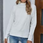 Long Sleeve Mock-neck Knitted Top