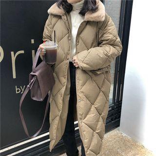 Plaid Long Padded Coat