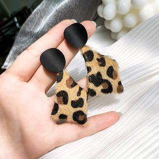 Leopard Print Drop Earrings