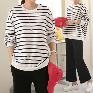 Striped Over-fit Sweatshirt