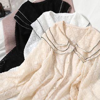 Argyle Print Blouse