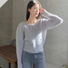 Sqaure-neck Pastel Sweater