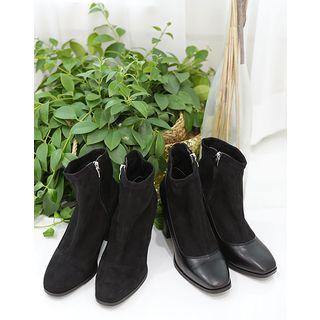 Faux-suede Ankle Boots (2 Designs)