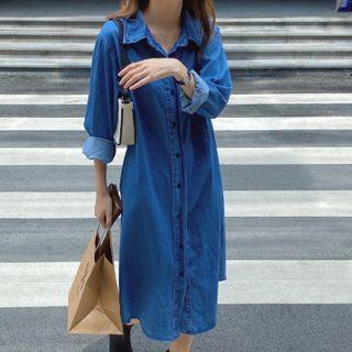Denim Shirtdress Blue - One Size