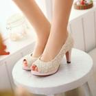 Lace High Heel Sandals