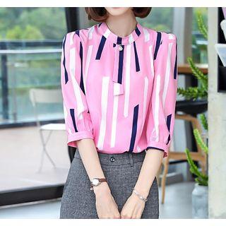 Elbow-sleeve Work Blouse / Dress Pants / Set