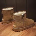 Zip Side Fleece-lined Snow Boots