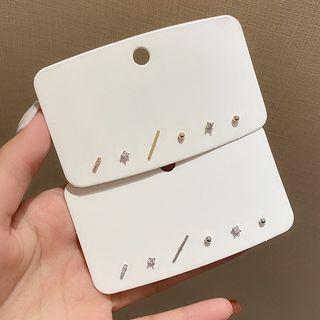 3 Pair Set : Asymmetrical Alloy Earring (assorted Designs)