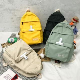 Nylon Front Pocket Zip Backpack