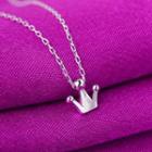 Crown Pendant Sterling Silver Necklace Necklace - Silver - One Size