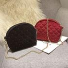 Velvet Quilted Crossbody Bag