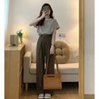 Striped T-shirt / Loose Fit Sweatpants