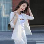 3/4-sleeve Blazer / Shorts / Set