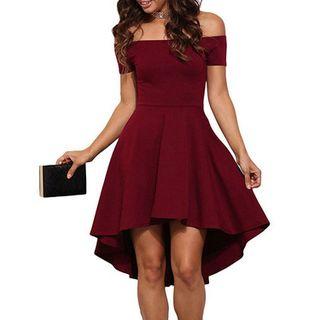 Off Shoulder A-line Dress