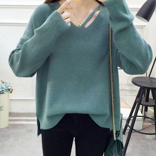 Asymmetric Cutout Sweater