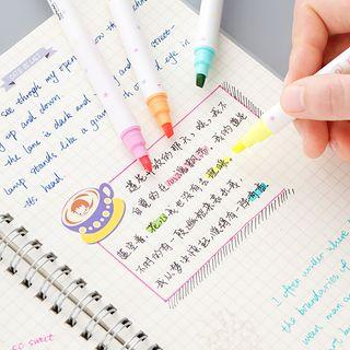 Set Of 6: Printed Dual Head Highlighter