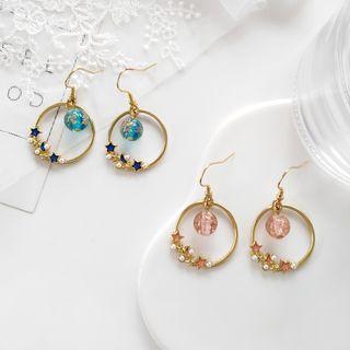 Bead & Star Hoop Earring
