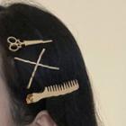 Set Of 4: Hair Scissors / Comb Hair Pin
