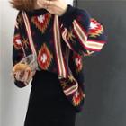 Patterned Sweater / Midi Knit Skirt