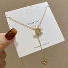 Geometric Pendant Alloy Necklace B002 - Gold - One Size